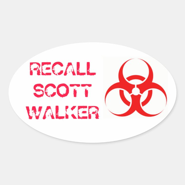 Biohazard Oval Sticker (Front)