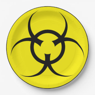 Biohazard Paper Plates. Plate