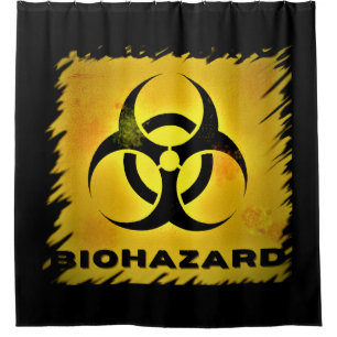 Biohazard shower curtain