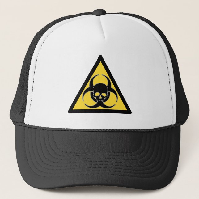 Biohazard skull trucker hat (Front)