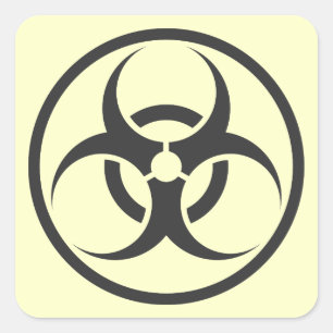 biohazard square sticker