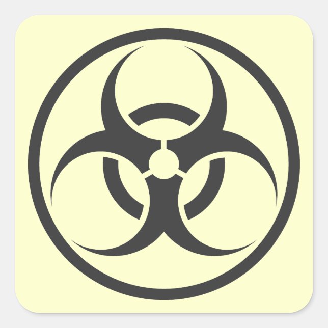 biohazard square sticker (Front)