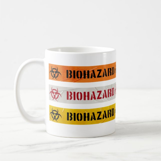 Biohazard stripes coffee mug (Left)