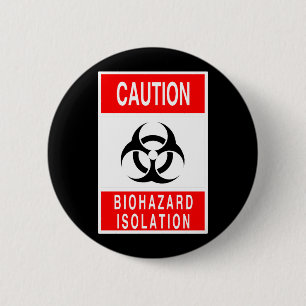 Biohazard Symbol 6 Cm Round Badge