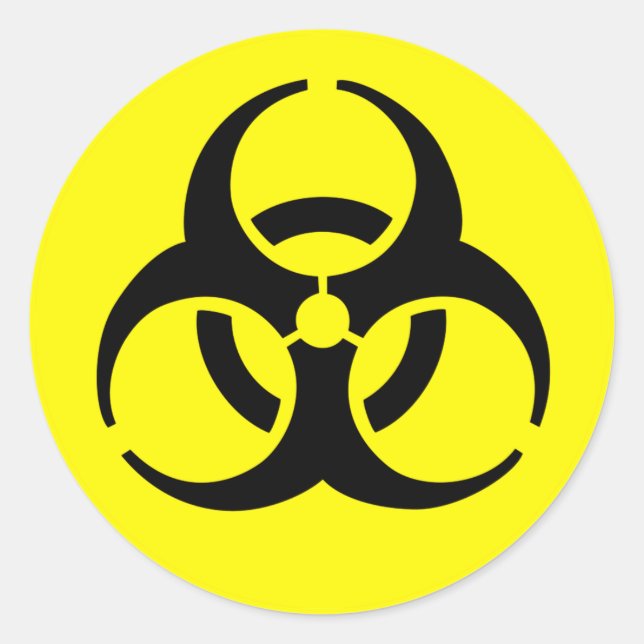 BioHazard Symbol Classic Round Sticker (Front)