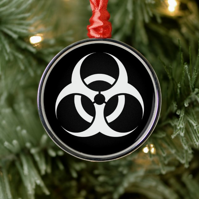 Biohazard Symbol  Metal Tree Decoration (Tree)