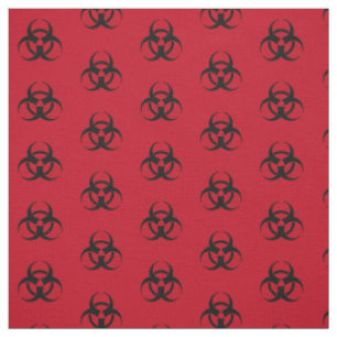 Biohazard Symbol Pattern Fabric
