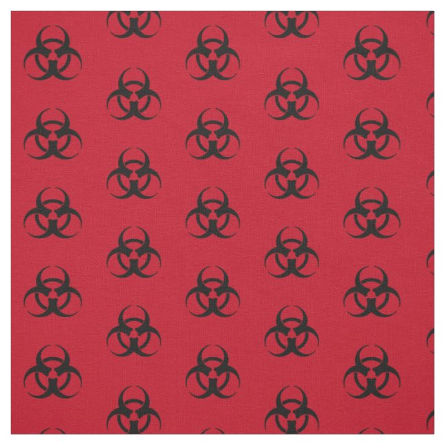 Biohazard Symbol Pattern Fabric (Swatch)