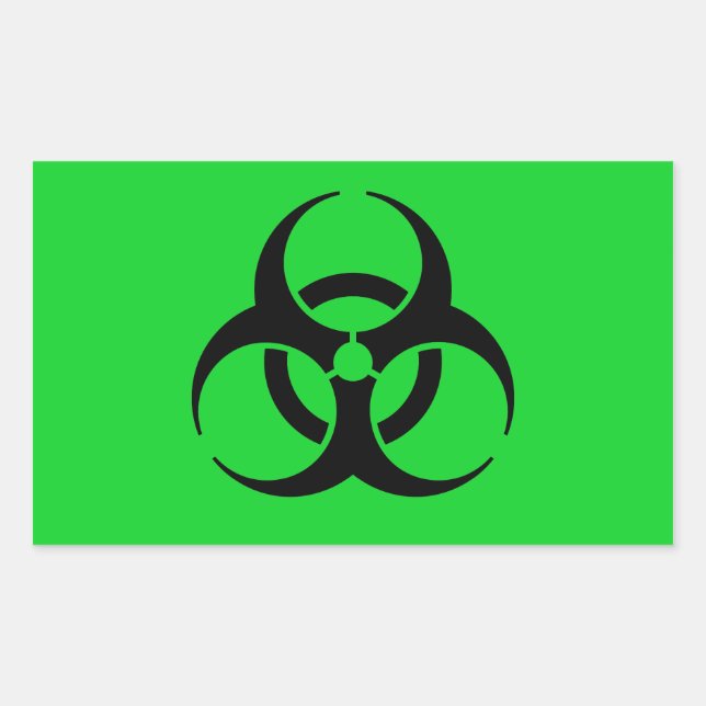 Biohazard Symbol Rectangular Sticker (Front)