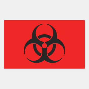 Biohazard Symbol Rectangular Sticker