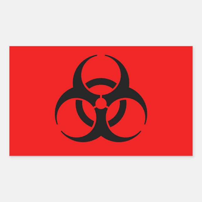 Biohazard Symbol Rectangular Sticker (Front)