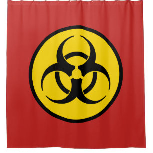 Biohazard Symbol Shower Curtain