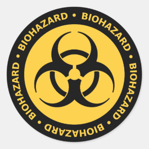 Biohazard Warning Classic Round Sticker