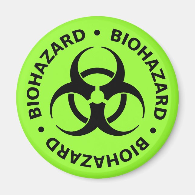 Biohazard Warning Magnet (Front)