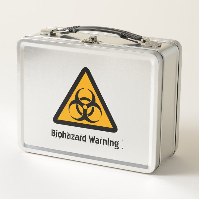Biohazard Warning Metal Lunch Box (Front)