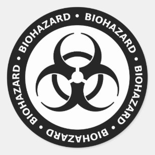 Biohazard Warning Sticker
