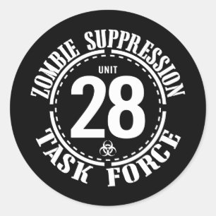 Biohazard Zombie Task Force Classic Round Sticker