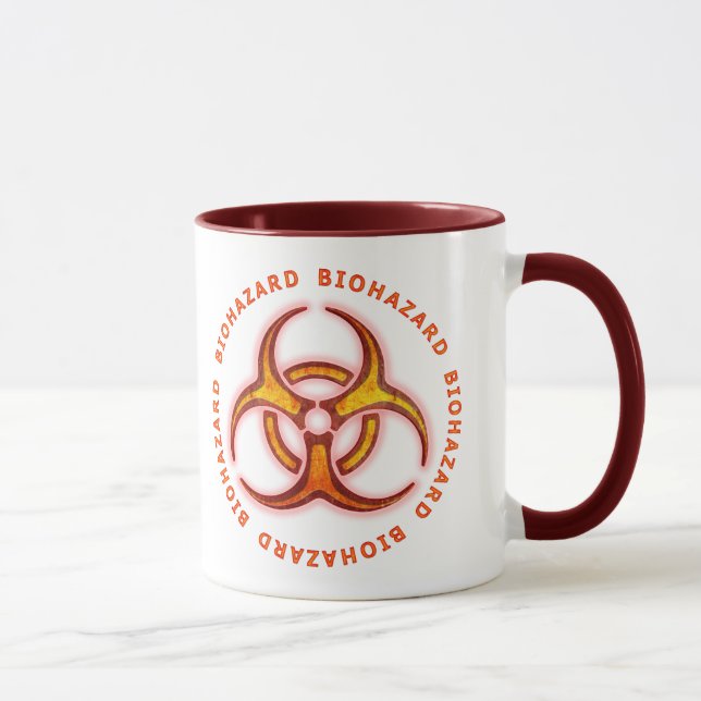 Biohazard Zombie Warning Mug (Right)