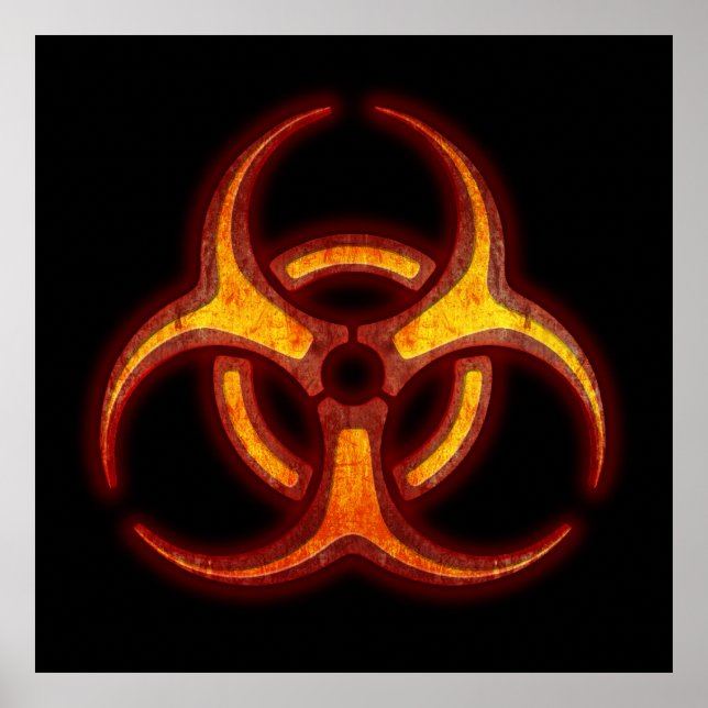 Biohazard Zombie Warning Poster (Front)