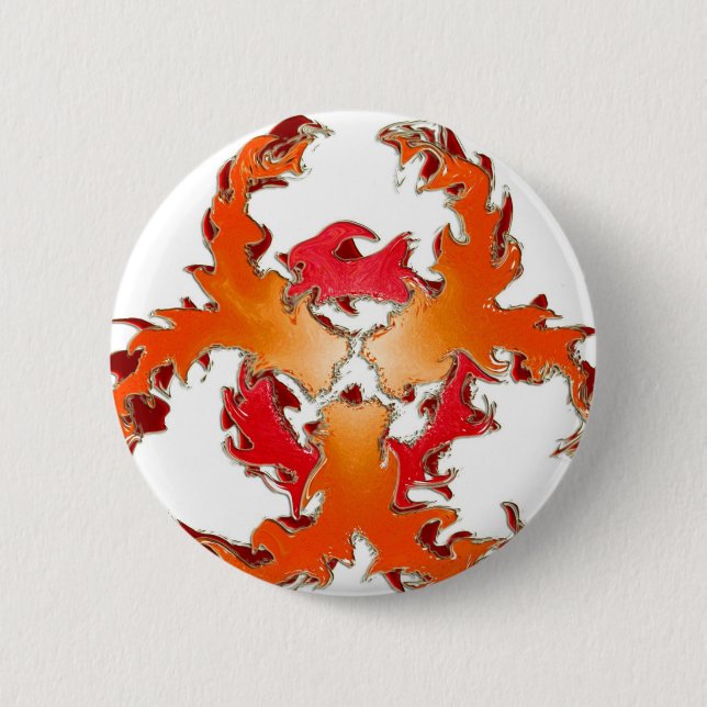 Biohazzard_white 6 Cm Round Badge (Front)