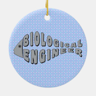 Biological Engineer Grey Fish Ceramic Tree Decoration