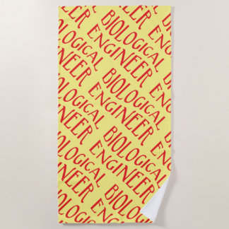 Biological Engineer Text Beach Towel