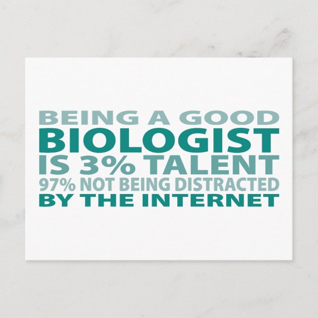 Biologist 3% Talent Postcard (Front)