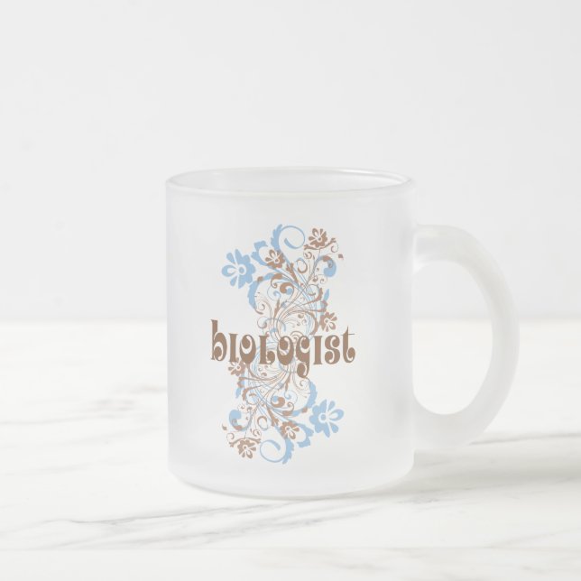Biologist Cute Gift Frosted Glass Coffee Mug (Right)