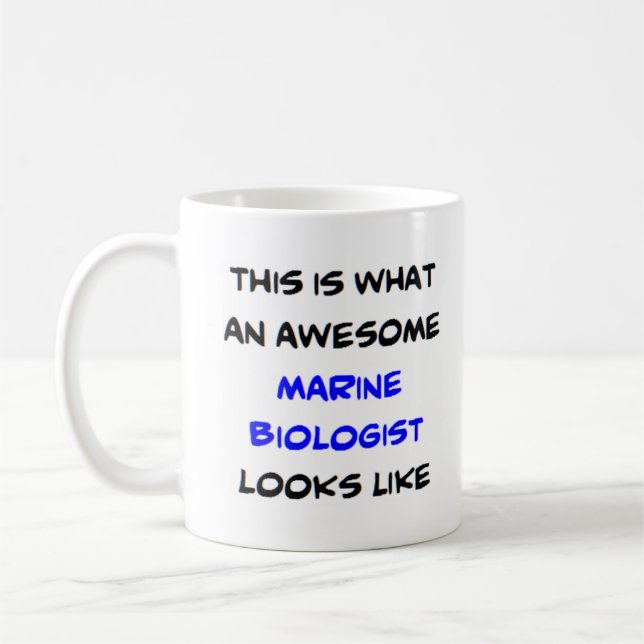 biologist marine, awesome coffee mug (Left)