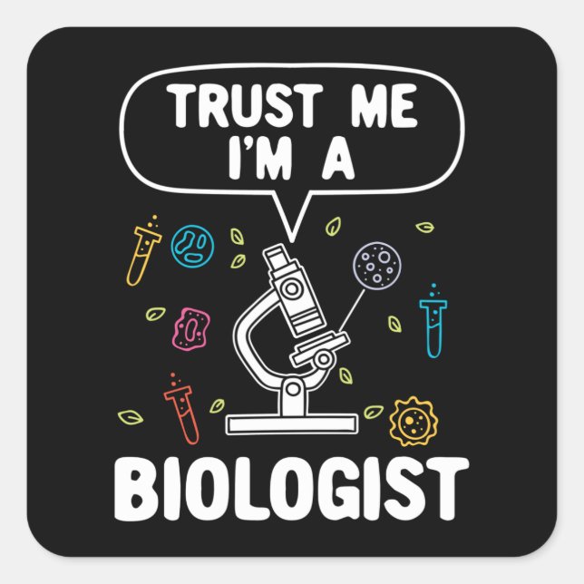Biology Biologist Gift Square Sticker (Front)