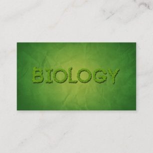 Biology Biologist Typography Business Cards