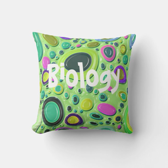 Biology cells science cytology study student funny cushion (Front)
