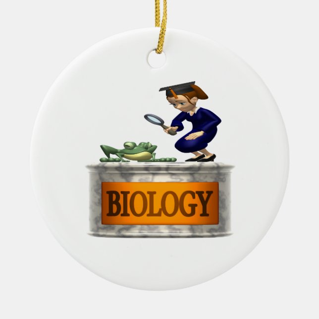 Biology Ceramic Tree Decoration (Front)