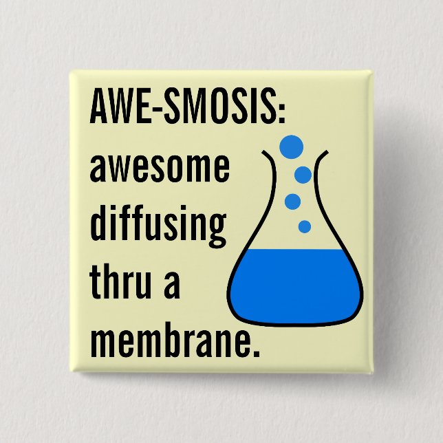 Biology & Chemistry: Teaching Science is Awesome 15 Cm Square Badge (Front)