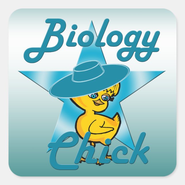 Biology Chick #7 Square Sticker (Front)