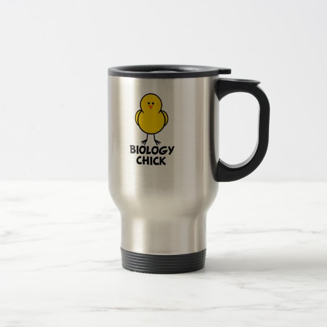 Biology Chick Travel Mug (Right)