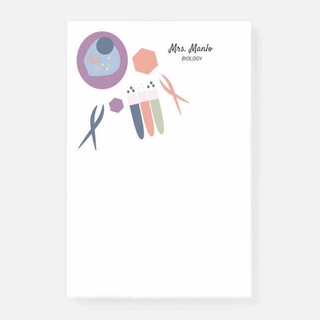 Biology Class Cell Script Name   Post-it Notes (Front)