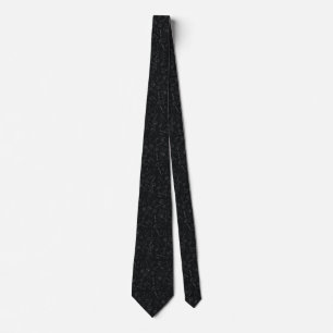 Biology diagram pattern black and white  tie