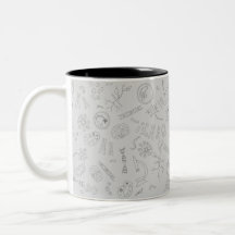 Biology diagram pattern black grey