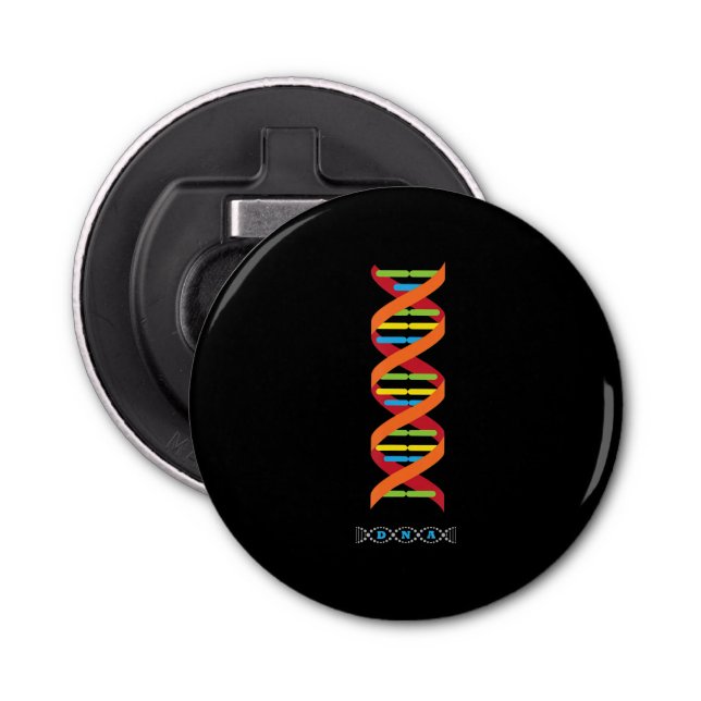 biology dna molecule  science teacher genes bottle opener (Front)
