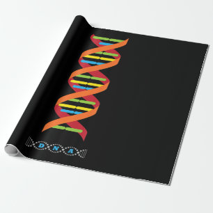 biology dna molecule science teacher genes wrapping paper