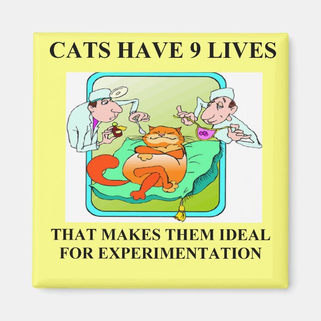 biology experiment joke magnet (Front)