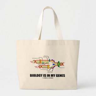 Biology Is In My Genes (DNA Replication) Large Tote Bag