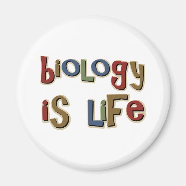 Biology is Life Funny Pun Magnet (Front)