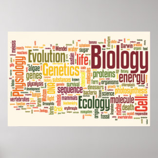 Biology Latte Wordle Poster