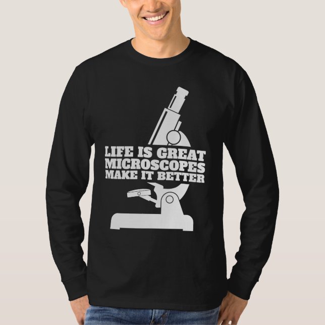 Biology Microscope Student Scientist Teacher  Biol T-Shirt (Front)