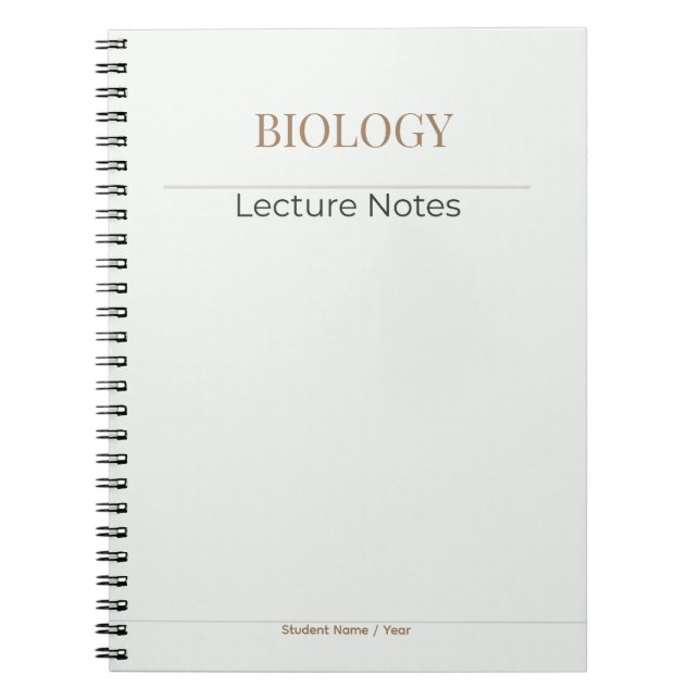 Biology Notebook – Minimal Academic Edition (Front)