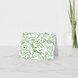 Biology Pattern Thank You Card
