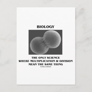 Biology Science Division Multiplication Same Thing Postcard