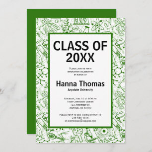 Biology Science Scientist Graduation Invitation